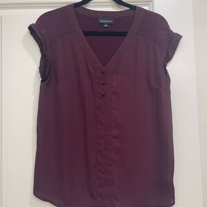 Fortune+Ivy Burgundy Blouse